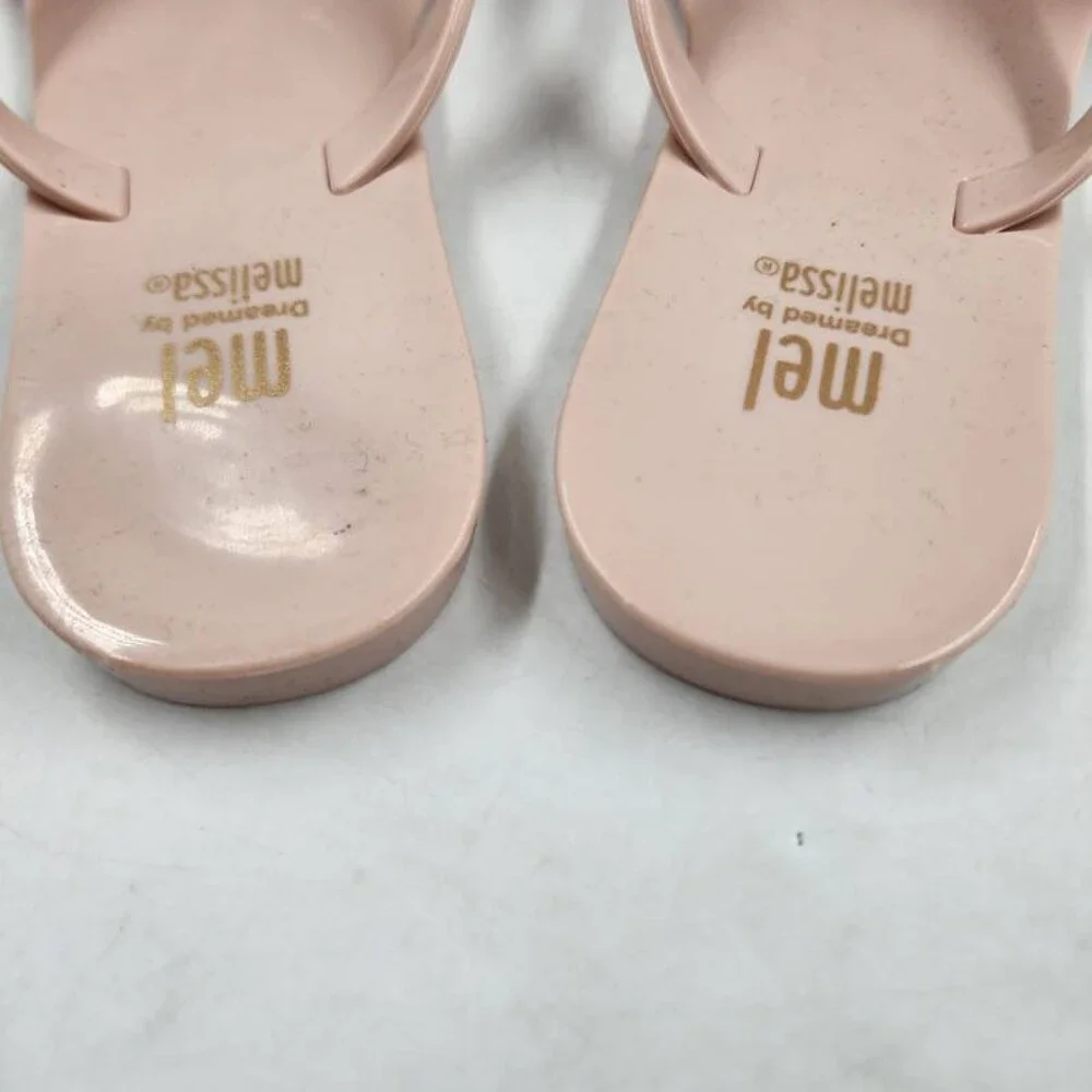 Mel Dreamed By Melissa Harmonic Bow Flip Flop Girl's EU 33/US 2 Light Pink